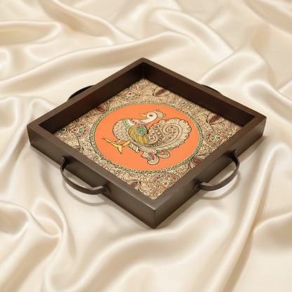 Tanjore Wooden Tray 8x8